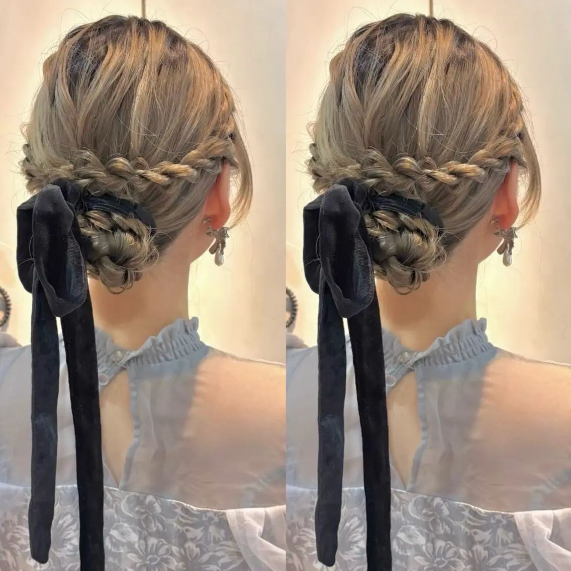 ロング ヘアアレンジ ロング ヘアセット ヘアメ🎀ハイトーン 🩵エクステ🪄しほのヘアスタイル