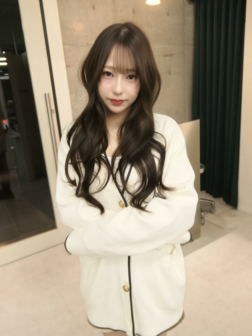 ロング くびれヘア 韓国風ヘア 小顔カット オルチャンヘア カット ヘアカラー トリートメント ダブルカラー特化/ 栄/TAKESHIのヘアスタイル