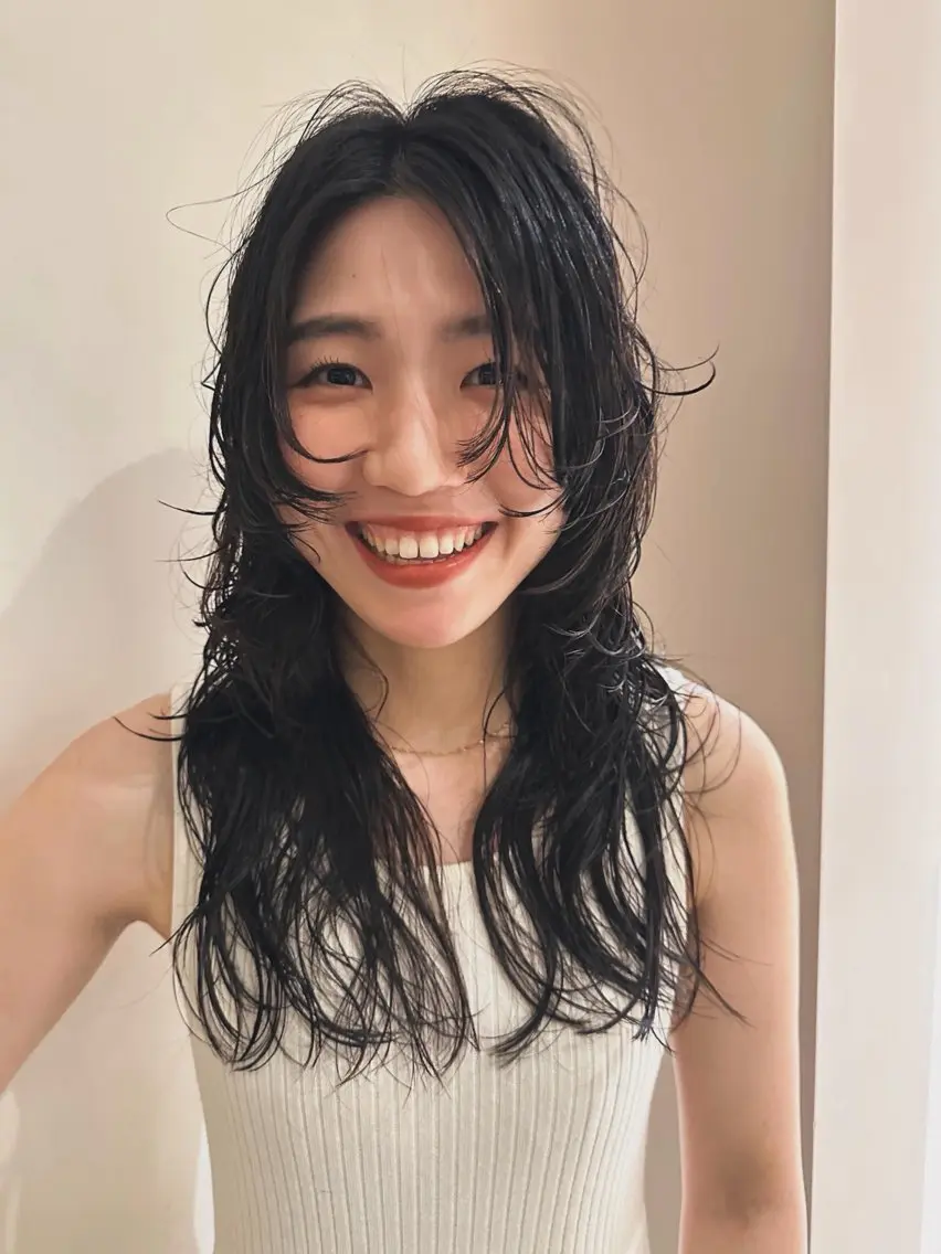 ミディアム パーマ ミディアムパーマ 菱田 宏哉のヘアスタイル