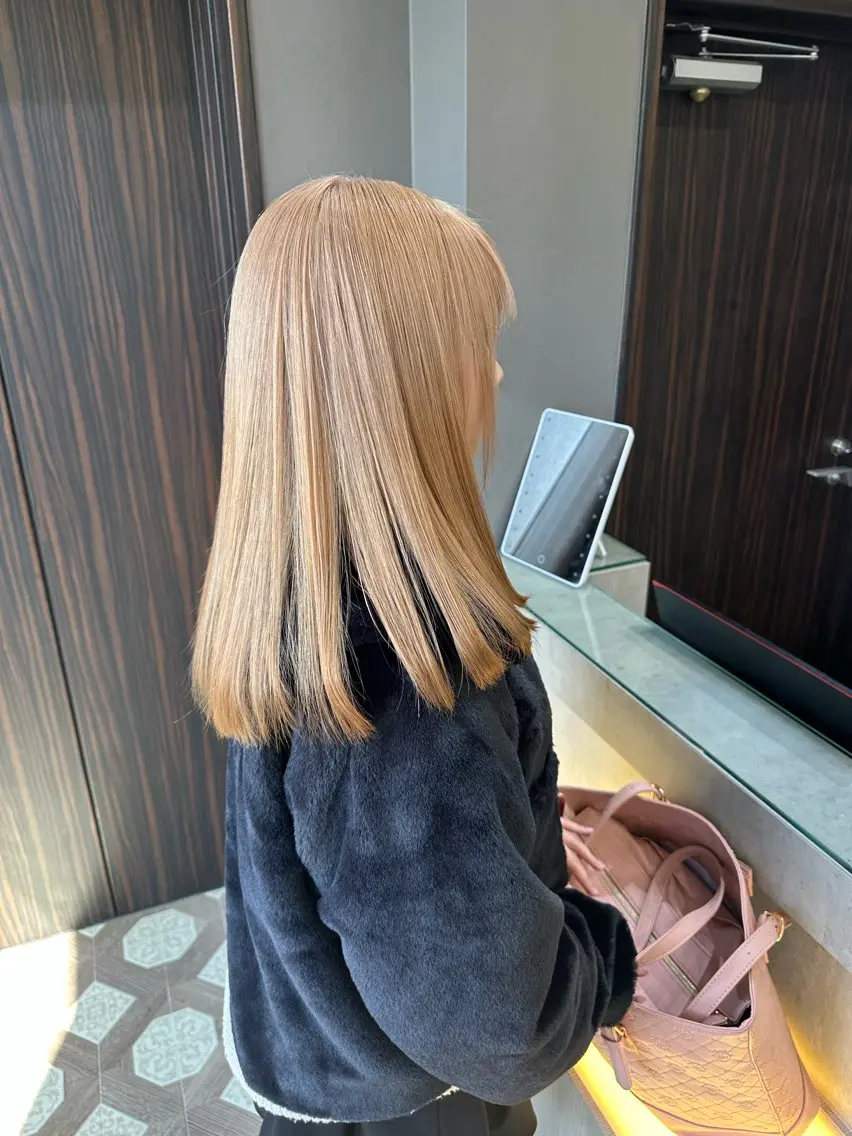 【コスパ最強】1ブリーチで仕上げるミルクティーカラー限定の写真