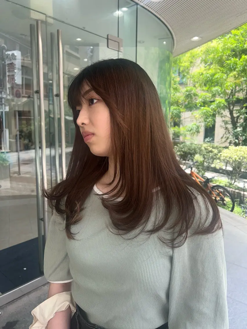 ロング ハイレイヤー レイヤーカット Ⓜ️irai ✮のヘアスタイル