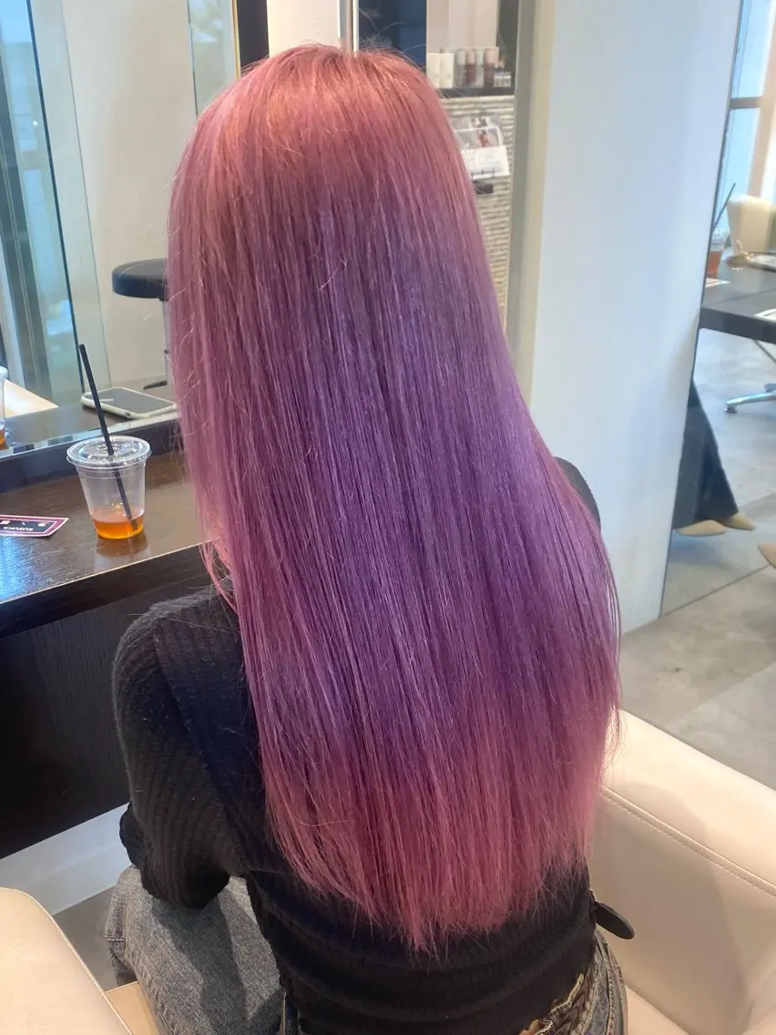 ロング カラー ヘアカラー トリートメント 透明感カラー/髪質 改善🎀suzukaのヘアスタイル