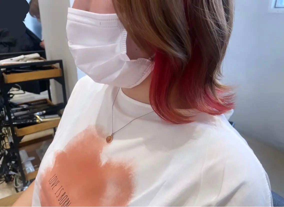 ミディアム カラー ヘアカラー ❁⃘ ち だ り さ ❁⃘のヘアスタイル