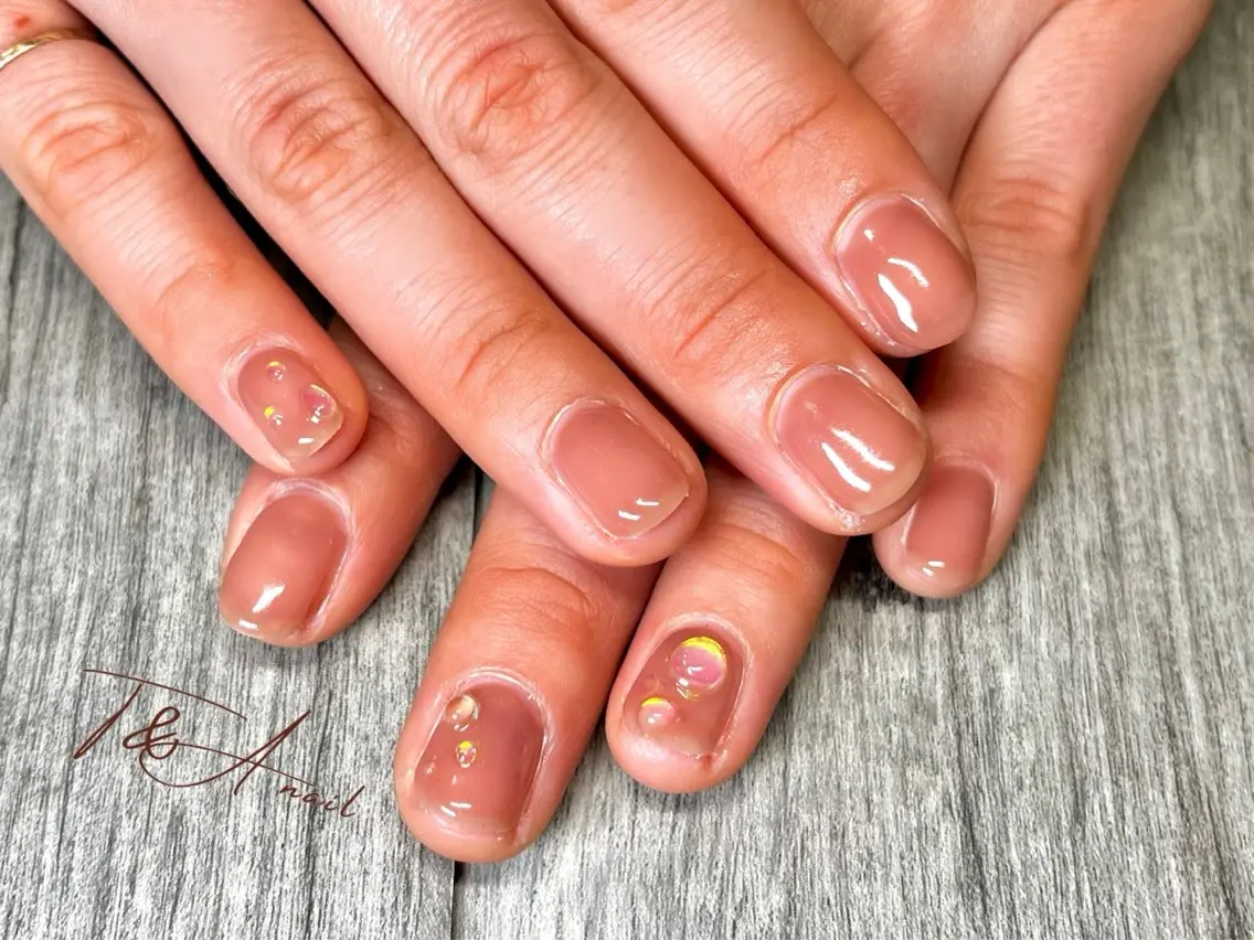 ネイル ジェルネイル キラキラネイル ニュアンスネイル ワンカラーネイル スカルプネイル T&A nailのネイルデザイン