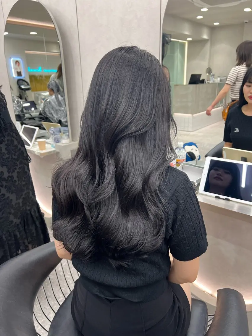 ロング カット ヘアカラー トリートメント 博多ベージュ 🐻松井傑のヘアスタイル