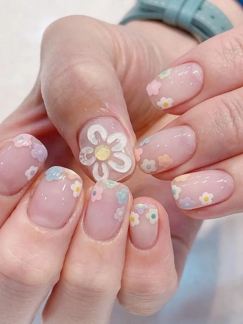 ネイル 長さ出し フレンチネイル グラデーション 卒業式 マグネットネイル Sora nail 長さ出し専門店のネイルデザイン