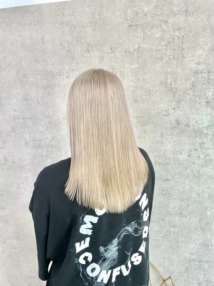 ロング カラー パーマ ヘアアレンジ メンズ ショートボブ メンズバレイヤージュ メンズブリーチ メンズハイライト メンズハイトーン エビスザキレン/メン ズ/心斎橋🌳のヘアスタイル