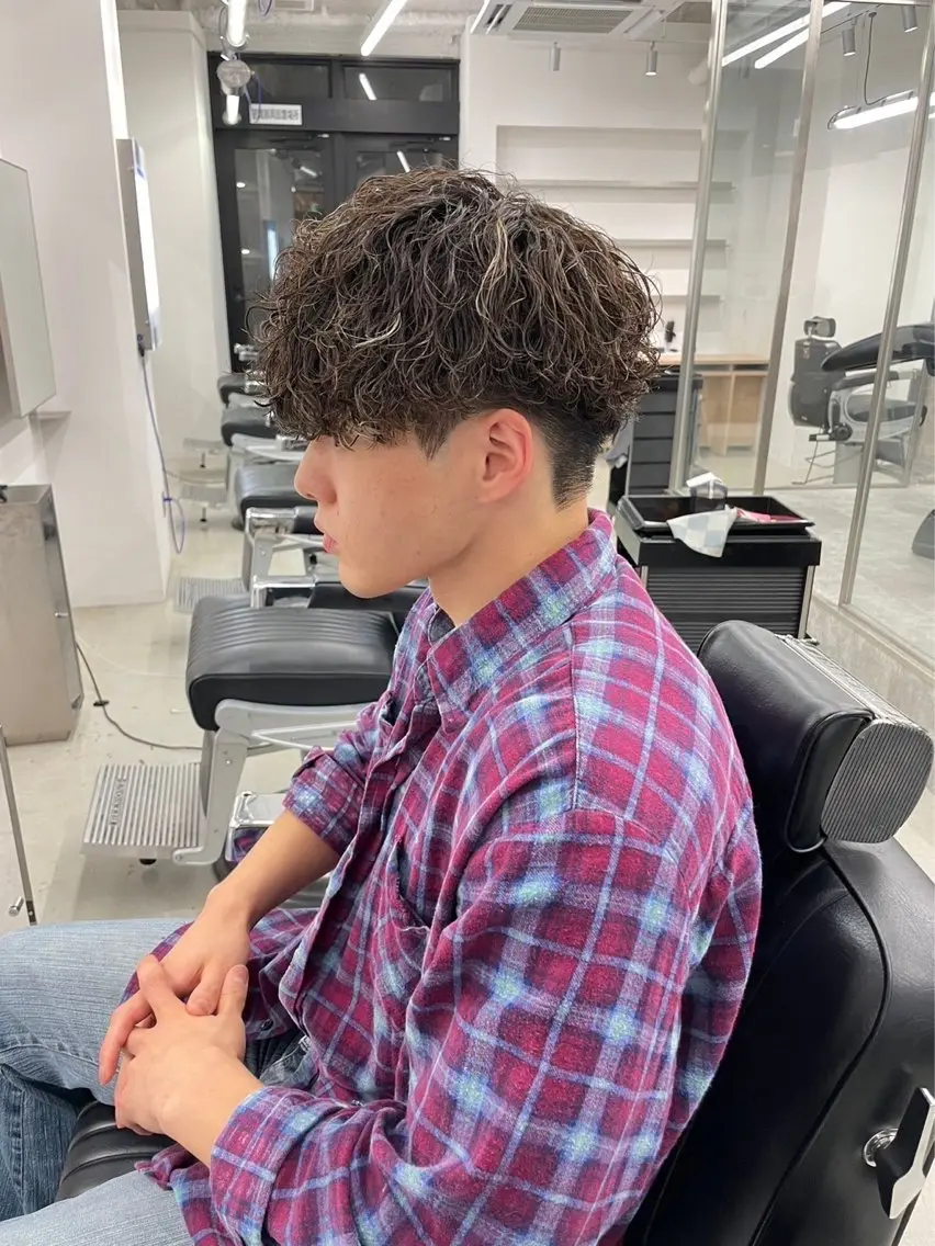 ショート パーマ メンズ カット パーマ トリートメント 亀井隆汰/メンズ専門 パーマ特化美容師のヘアスタイル
