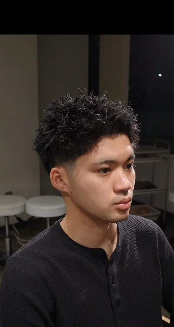 パーマ メンズ スパイキーショート カット パーマ メンズパーマ 特化/中川拓也のヘアスタイル