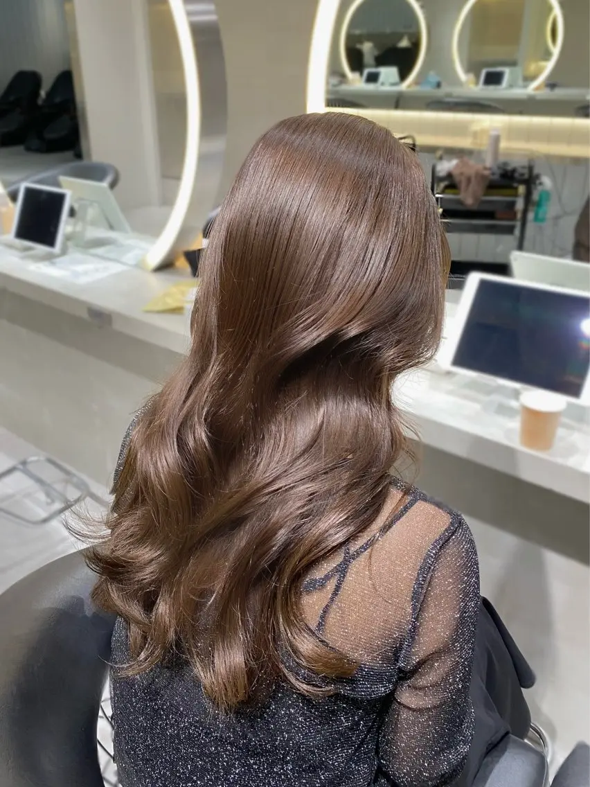 カラー ベージュカラー 透明感カラー トリートメント ユナ hearts.店長のヘアスタイル