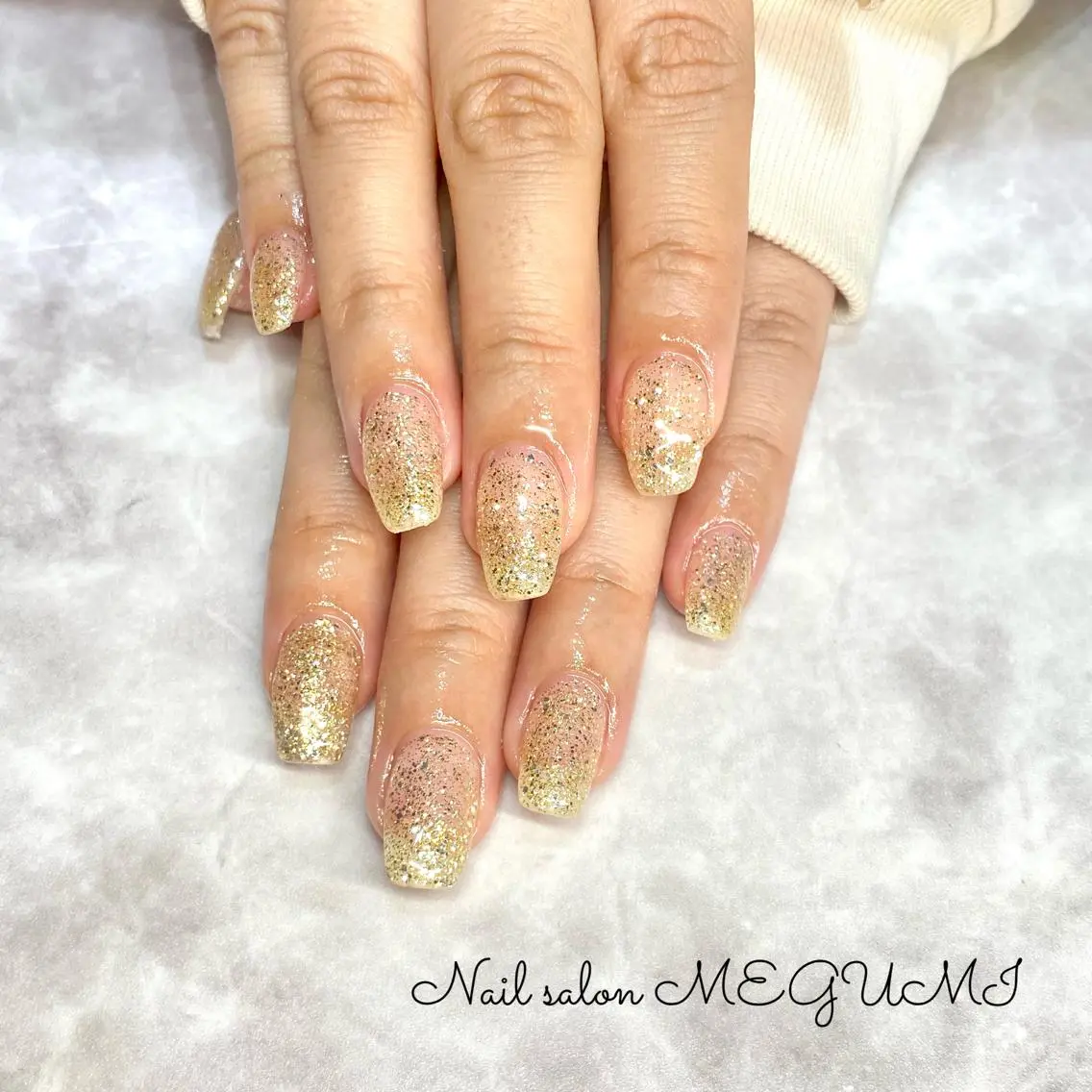 ネイル ラメ(グリッター) ワンカラーネイル Nail salon MEGUMIのネイルデザイン