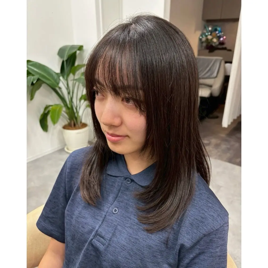 ミディアム レイヤーカット ローレイヤー 小顔カット カット 柏木 千響️🫧 似合わせカット🫧のヘアスタイル