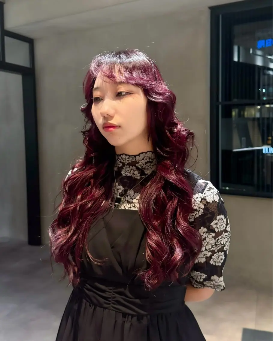 ロング カラー 小田 晃瑛のヘアスタイル