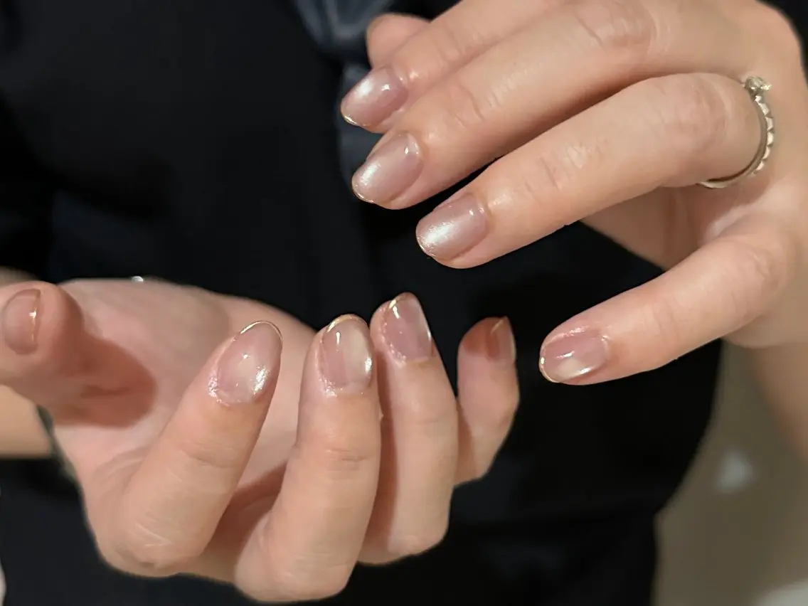 ネイル フレンチネイル マグネットネイル ミラーネイル ブライダルネイル ハンドネイル mun nailのネイルデザイン