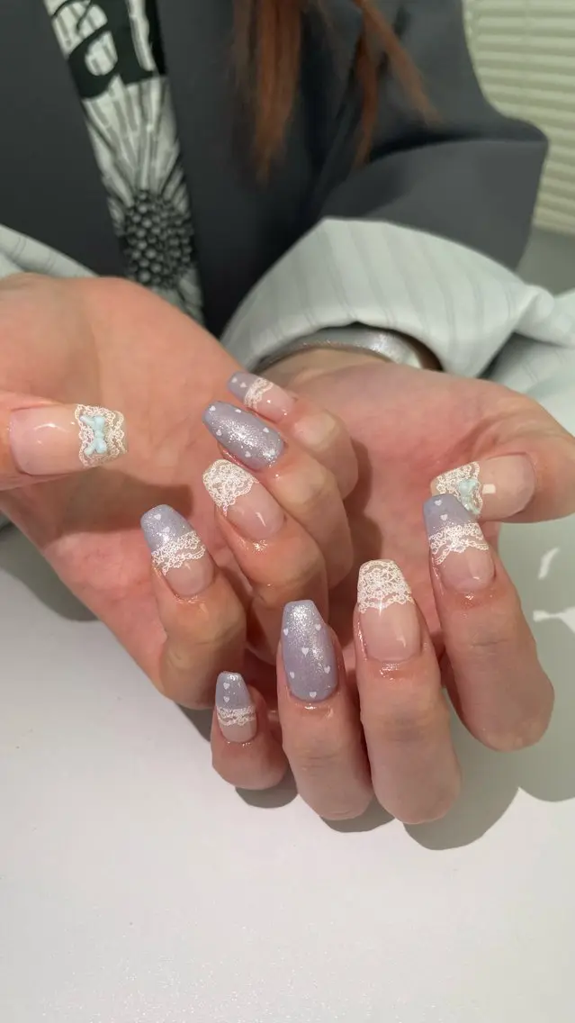 ネイル チークネイル フラッシュネイル フットネイル ジェルネイル ハート ハンドネイル Sugar. ひかり໒꒱˚.*のネイルデザイン