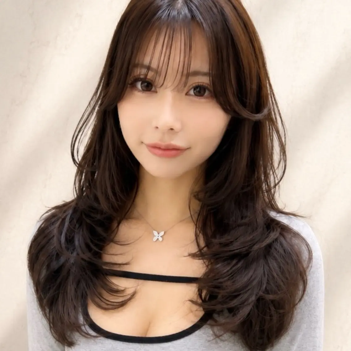 ロング カラー カット ヘアカラー トリートメント エクステ・レイヤ ーカットLay.のヘアスタイル