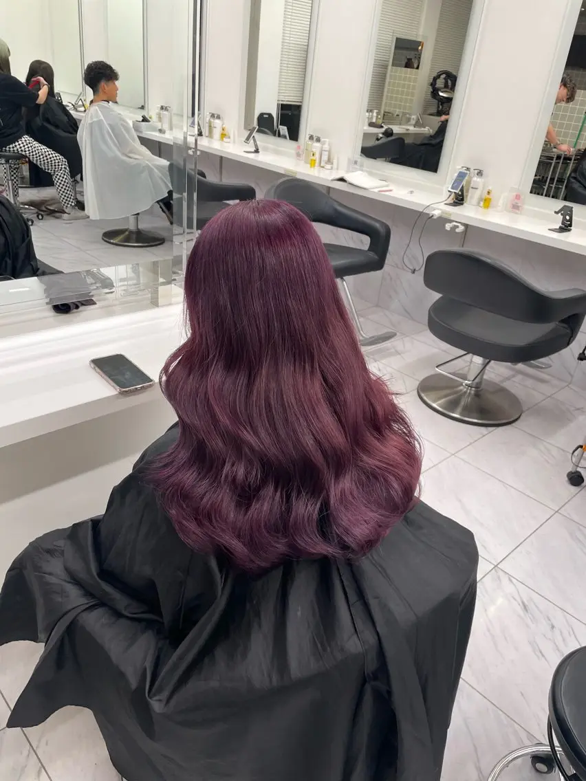 ロング カラー ヘアアレンジ ヘアカラー トリートメント ヘアセット 💗横浜美容室 💗HARUNAのヘアスタイル