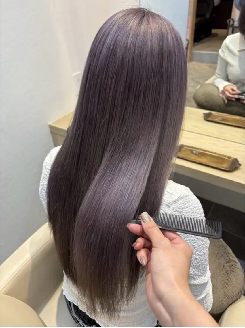 カラー カット ヘアカラー トリートメント 大人韓国レイヤー🫧 暖色カラー/はるのヘアスタイル