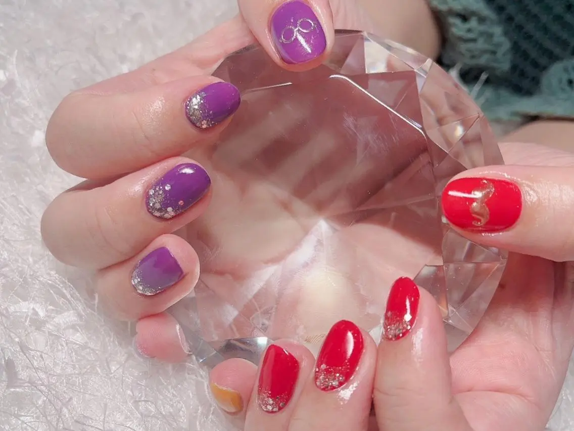 ネイル 長さ出し ジェルネイル グラデーション 韓国ネイル マグネットネイル ハンドネイル Nail&eye Belire 新宿のネイルデザイン