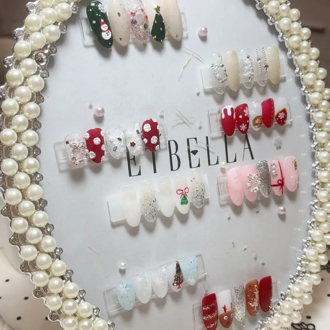 ネイル 冬ネイル クリスマス Riona 🌸上野のネイルデザイン