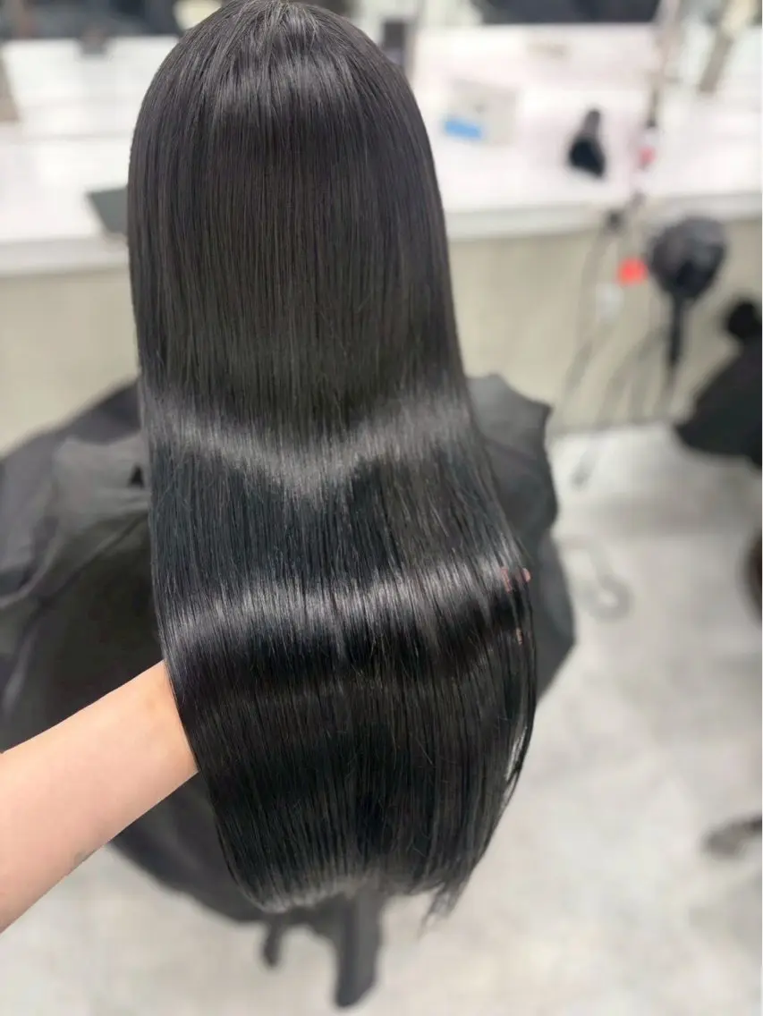 セミロング カラー ブリーチ 縮毛矯正 カット ヘアカラー 縮毛矯正 ベージュ/ブラウン /HIROMU🤎のヘアスタイル