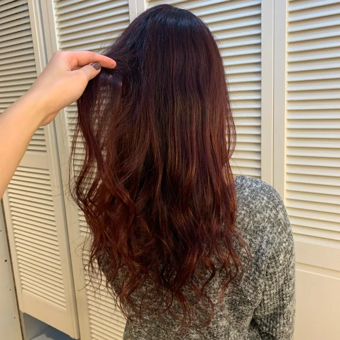 カラー ブリーチ ブリーチなしカラー 天野 利咲のヘアスタイル