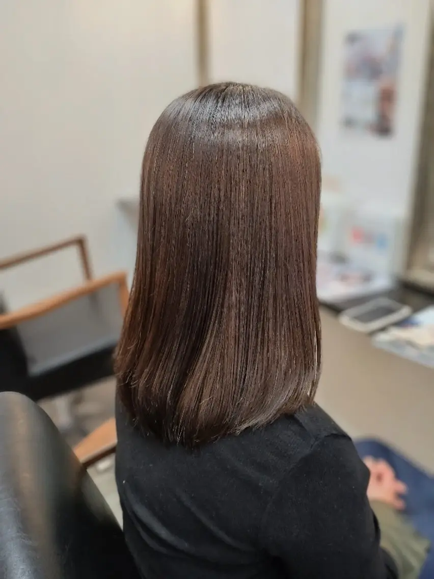 セミロング 縮毛矯正 Ｒ＆Ｒ倉敷店 TOMOCOのヘアスタイル