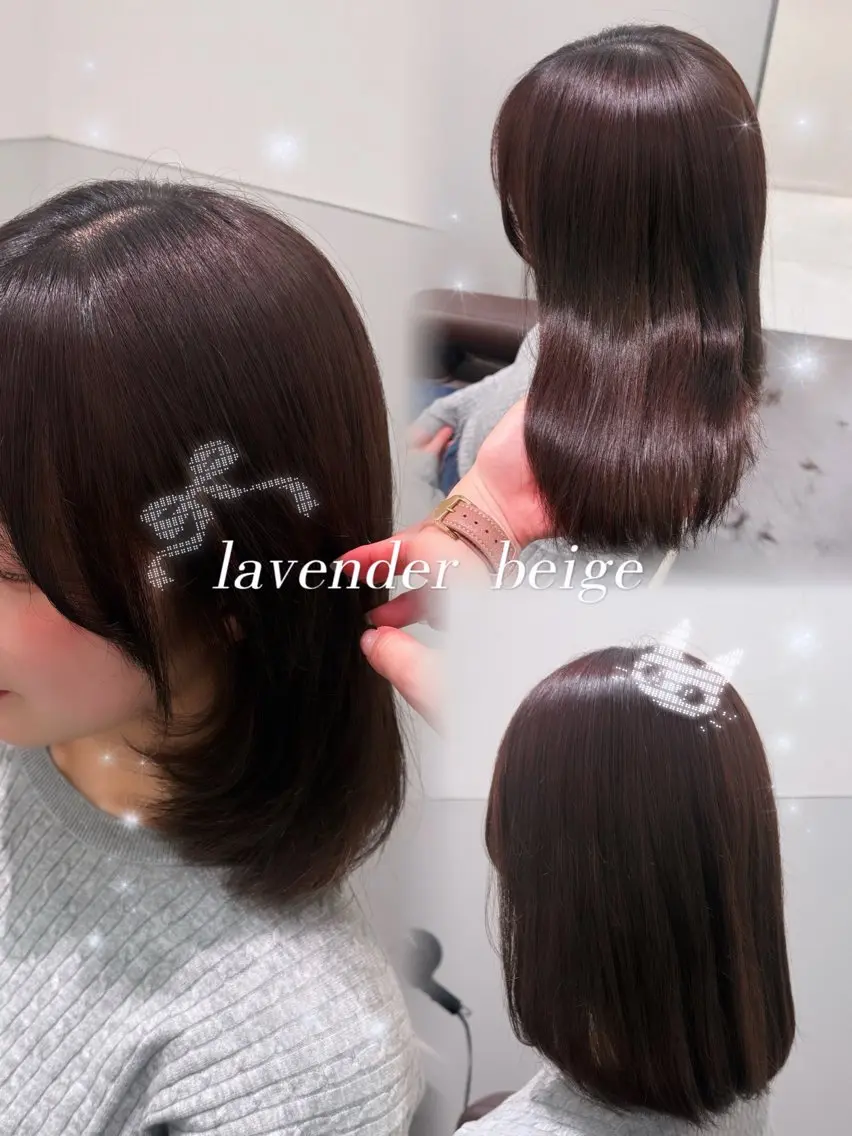 ミディアム カラー ヘアアレンジ ヘアカラー トリートメント ヘアセット ･˚✧すずね˚✧* ♡のヘアスタイル