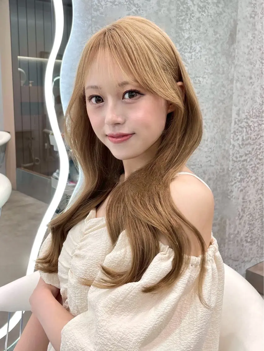 ロング 大宮ブリーチ縮毛⭕️ 暗髪レイヤーしょうまのヘアスタイル
