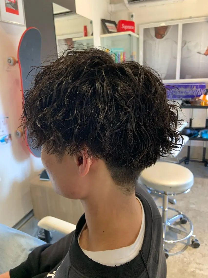 パーマ メンズ 原谷 一成のヘアスタイル