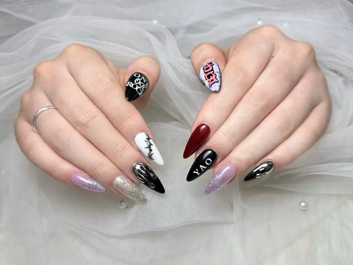 ネイル 長さ出し ジェルネイル 韓国ネイル マグネットネイル 持ち込み ハンドネイル SHE NAILのネイルデザイン