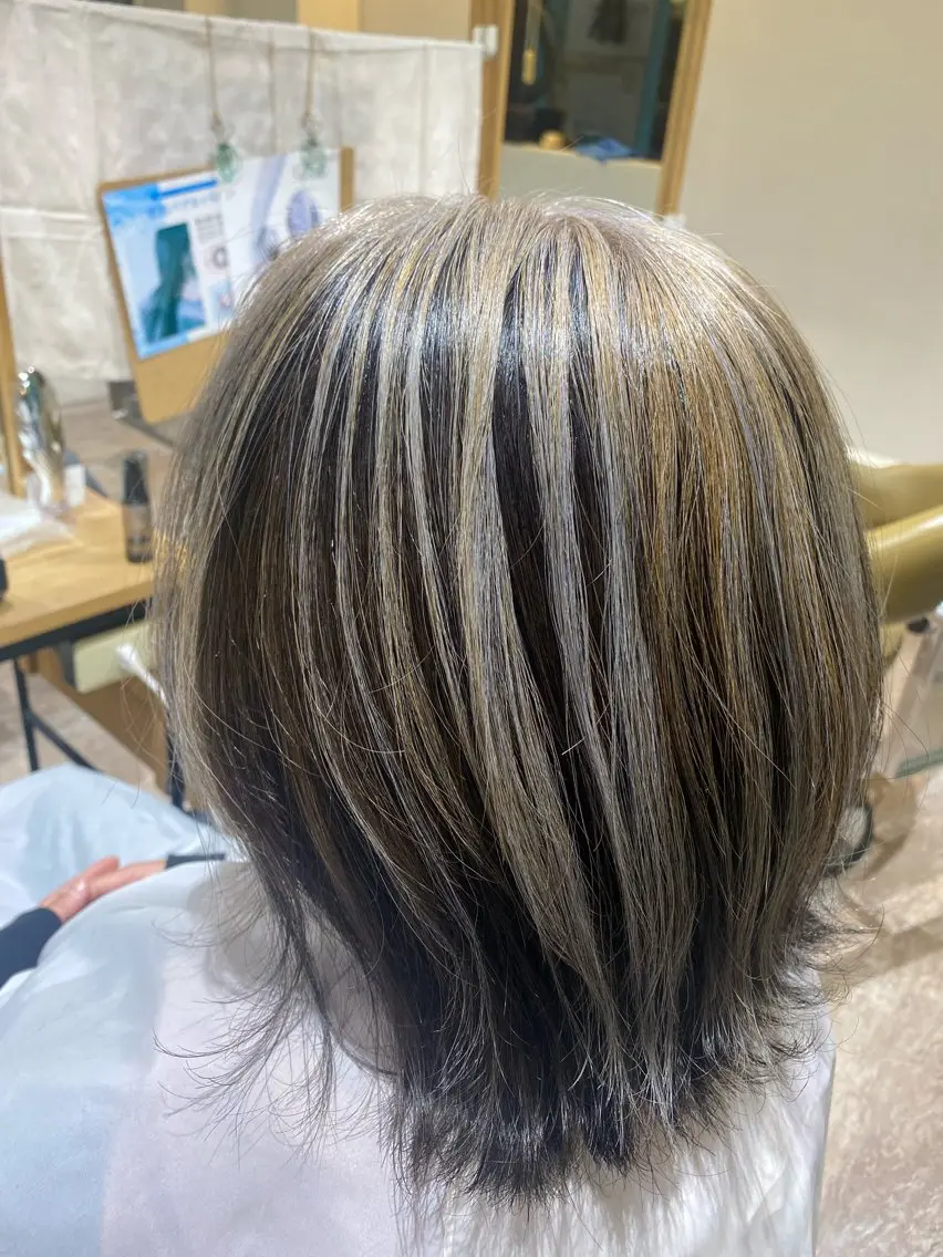 カラー ブリーチ デザインカラー @RICH ヒカルのヘアスタイル