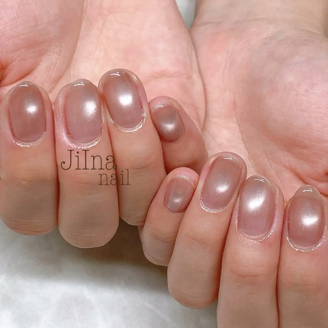 ネイル マグネットネイル マグネットワンカラー ワンカラーネイル JiIna nailのネイルデザイン