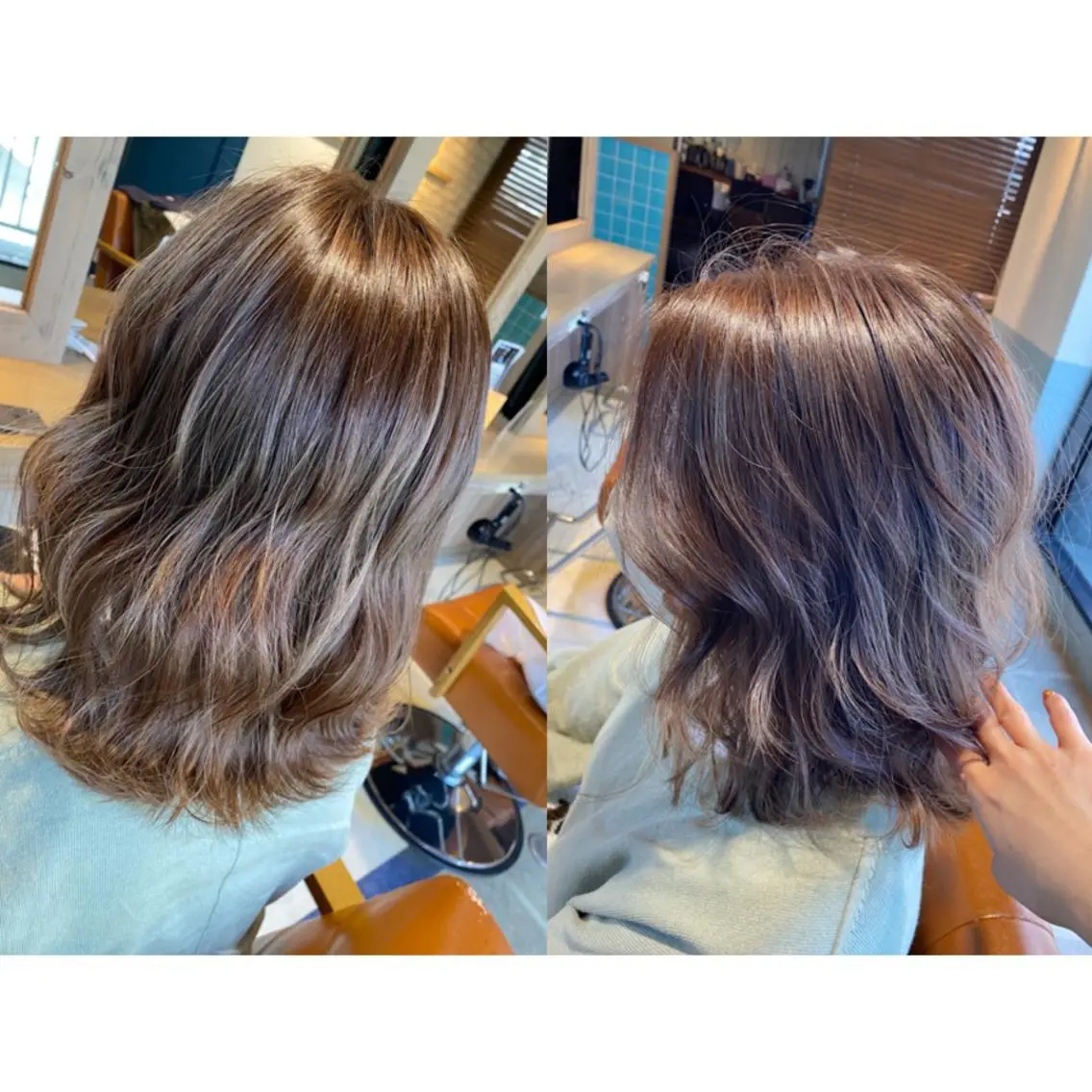 カラー ベージュカラー ラベンダーカラー 🩵盛れる顔周りヘア EMI🩵のヘアスタイル