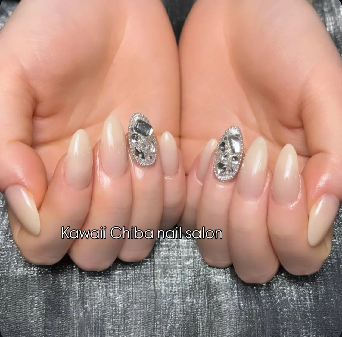 ネイル チークネイル 桜ネイル 長さ出し フラワーネイル フレンチネイル Kawaii Chiba nailのネイルデザイン