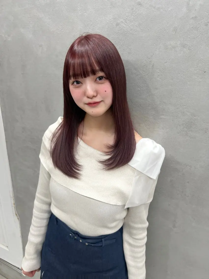 カラー ヘアカラー 🎀 のえか/ハイ トーン/ピンク🤍のヘアスタイル