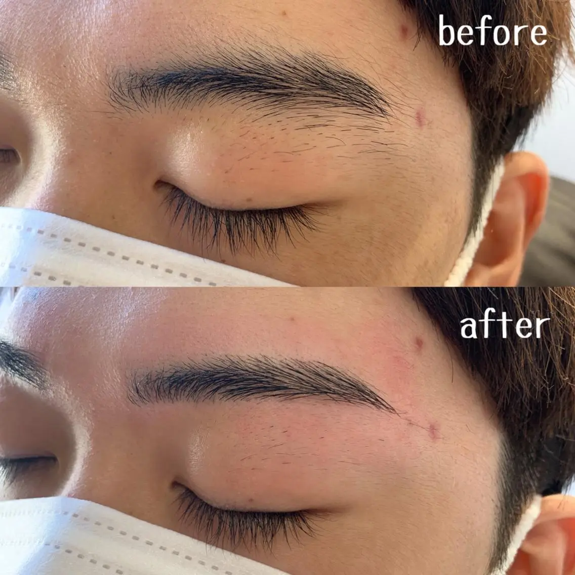 メンズ アイブロウ メンズアイブロウ 眉毛ワックス脱毛 litva 鏡ほのかの眉毛・アイブロウイメージ