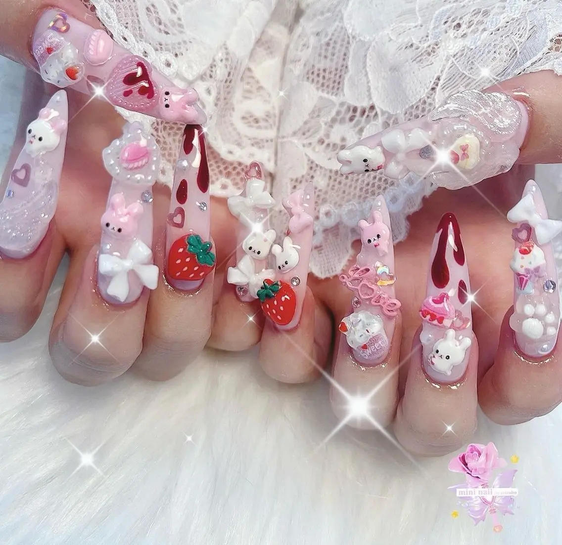メンズ ネイル フレンチネイル ジェルネイル ワンホンネイル mini nailのネイルデザイン