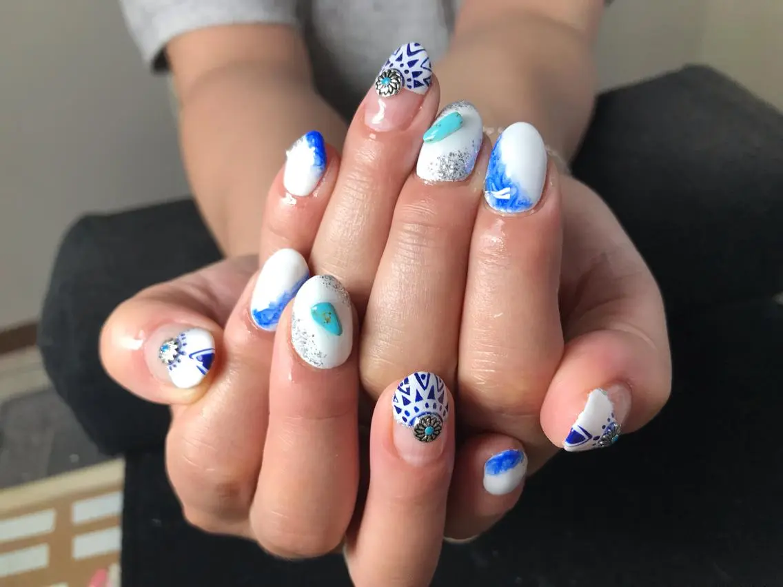 ネイル ハンドネイル Mana‪ ‪·͜· ❤︎‬のネイルデザイン