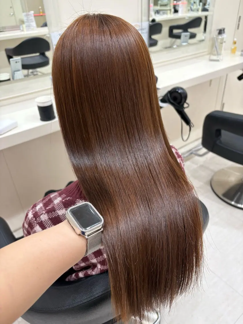 セミロング カラー カット ヘアカラー 💟RINNA 艶カラー💟のヘアスタイル