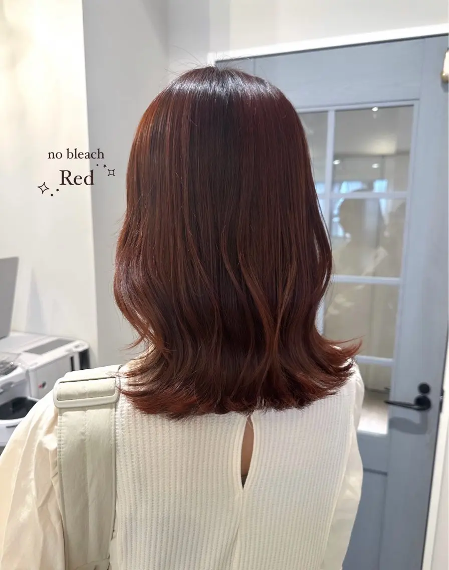カラー ブリーチ ブラウンカラー ブリーチなしカラー レッドカラー natsumi♡/ nene副店長のヘアスタイル