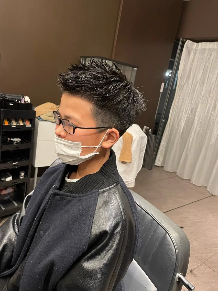 ショート メンズ カット ヘアセット 顔周りだけで垢抜ける レイヤー/小池　祐のヘアスタイル