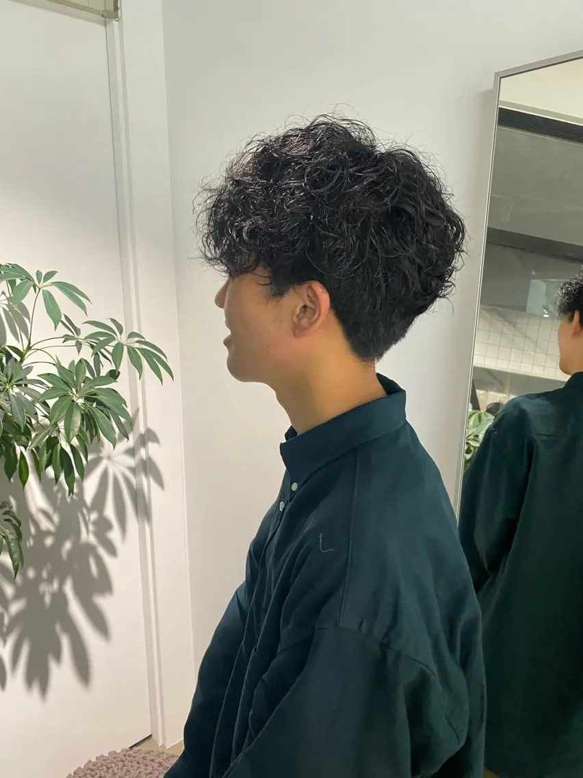 ショート パーマ メンズ ご予約は2月まで！ maho‪🐈🎀のヘアスタイル