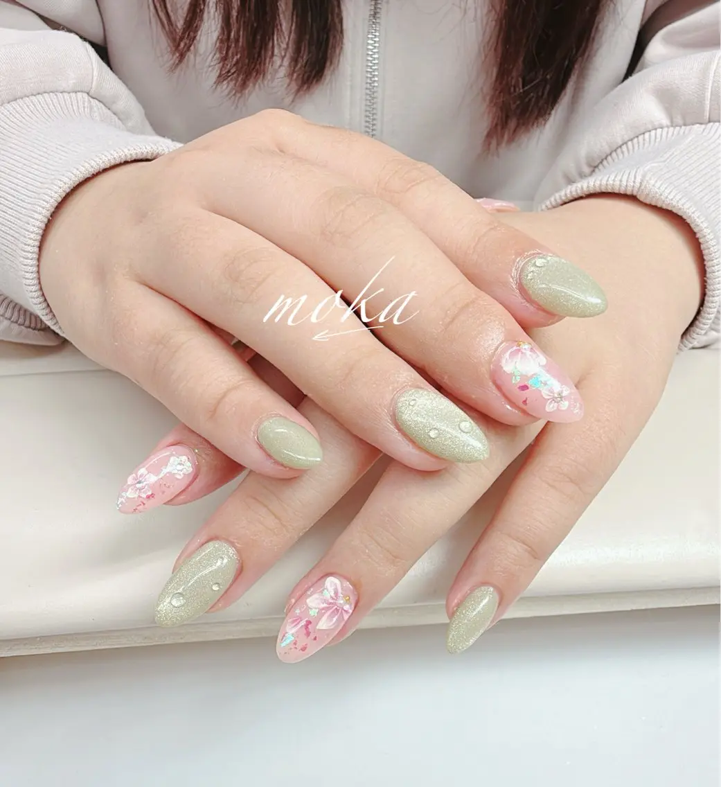 ネイル ハンドネイル ハンドケア 胡蝶蘭レディースサロ ンNailMOKAのネイルデザイン
