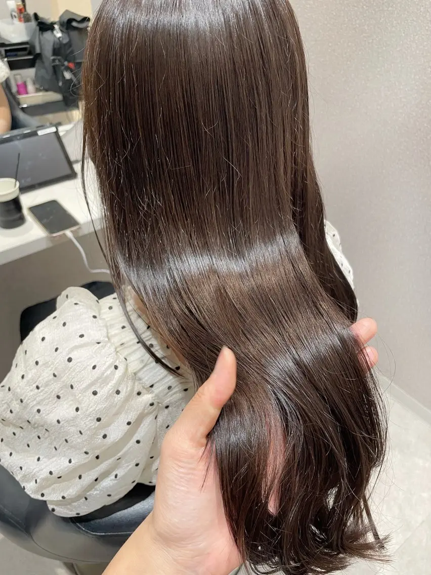 ロング カラー アクアカラー ベージュカラー ブラウンカラー ブラウンベージュ トリートメント ヘアカラー トリートメント 女性リピ90%🍨 🩷佐藤みずきのヘアスタイル