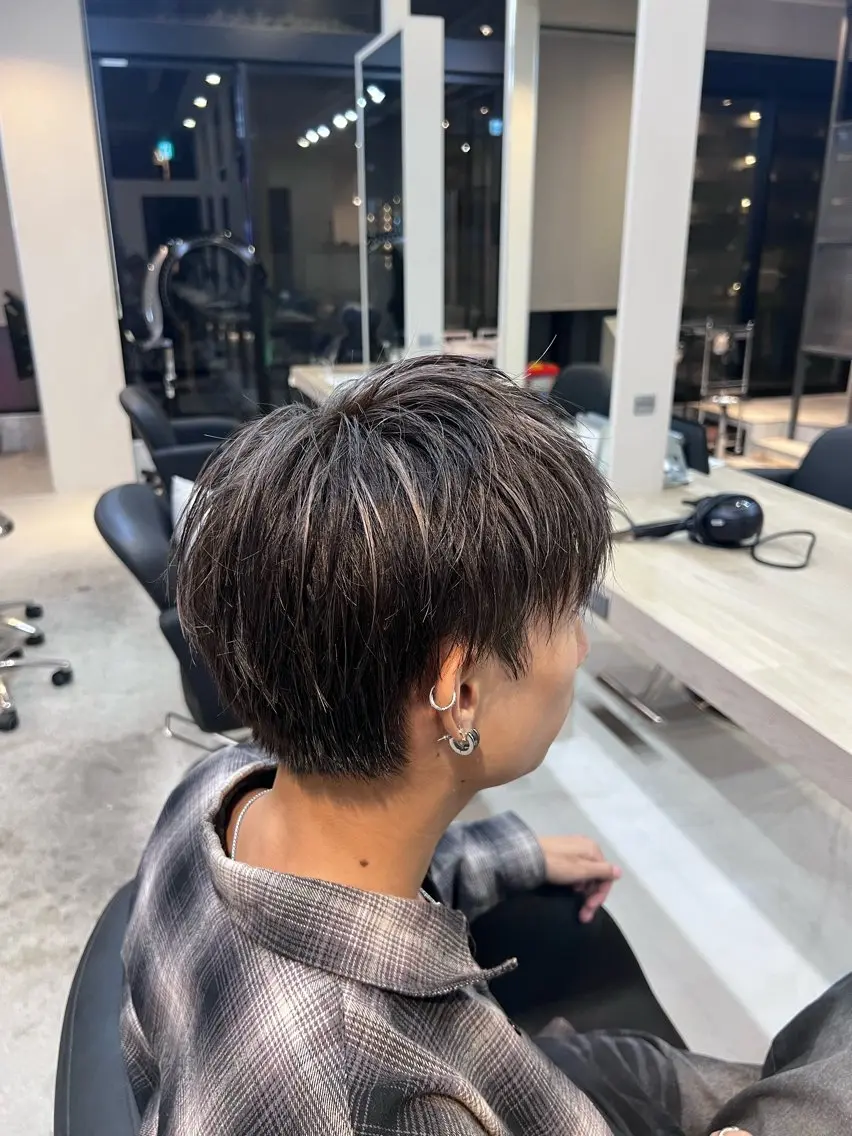 ショート ハイライト 野村 星斗のヘアスタイル