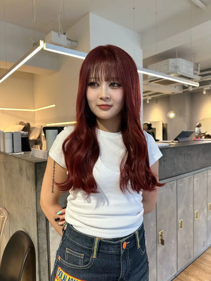 ロング カラー カット ヘアカラー エクステ 美髪・シールエクステ ホソタニリョウコのヘアスタイル