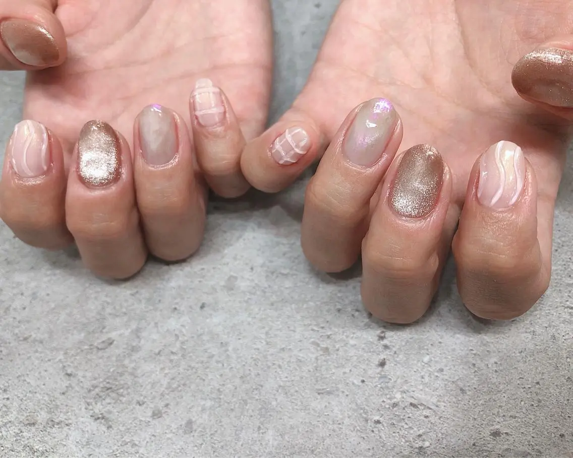 ネイル ニュアンスネイル ハンドネイル saki_ nail heronのネイルデザイン