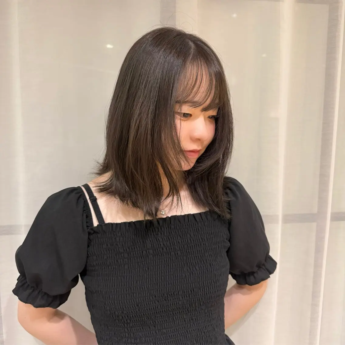 ロング カラー アッシュ アッシュブラウン ブラウンカラー リ オのヘアスタイル