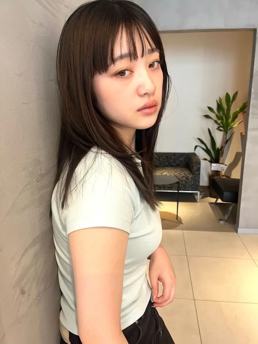 セミロング 髪質改善・水素カラー ARIA(ému)のヘアスタイル